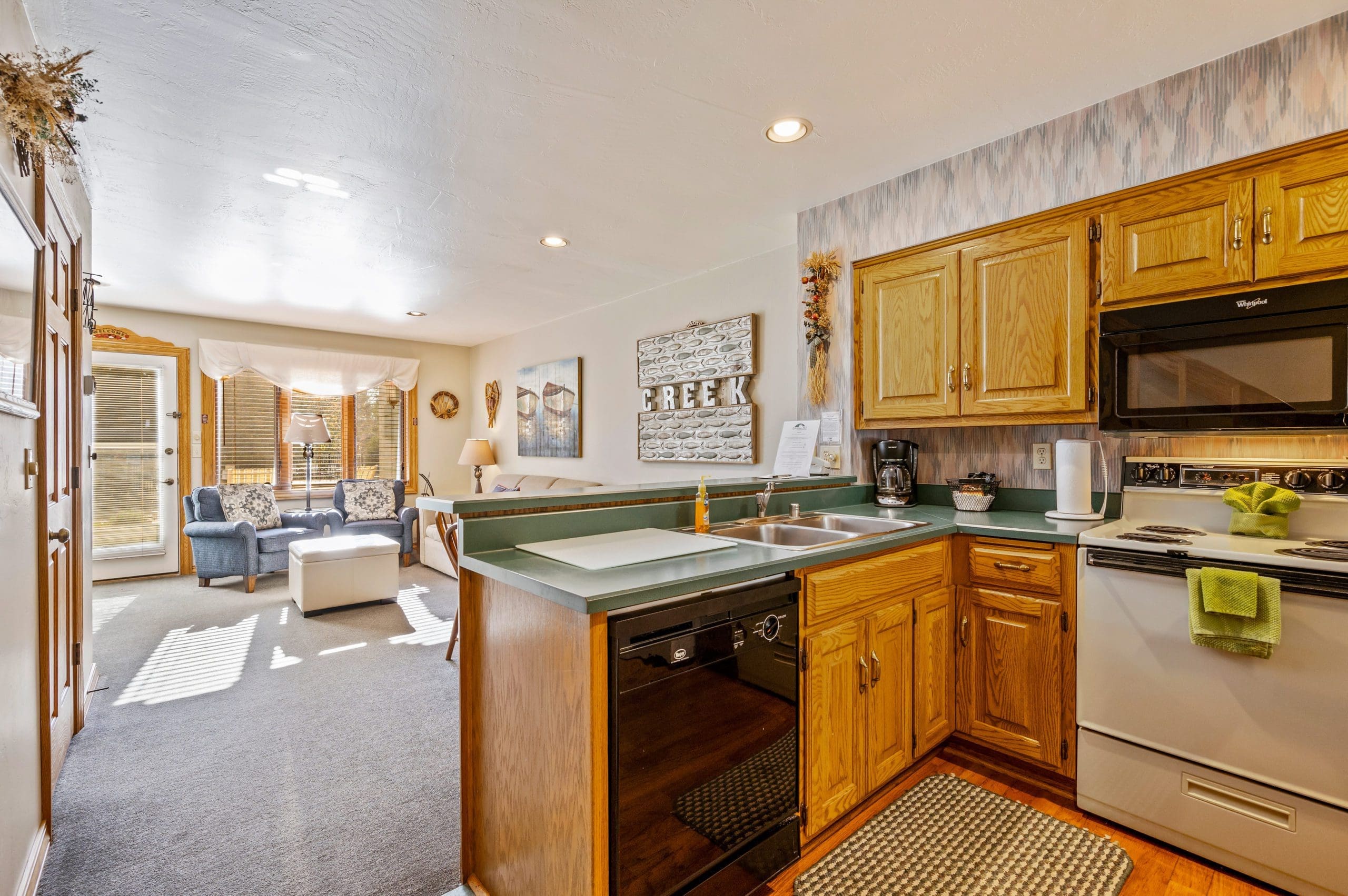 A2 Evergreen Condos Fish Creek-2 Kitchen of unit A2 at Evergreen Condominiums in Fish Creek